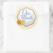 Schattigee Snail Baby Maandelijkse mijlpaal Ronde Sticker (Tas)
