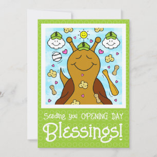 Schattigee Snail Baseball Blessings   groet Kaart