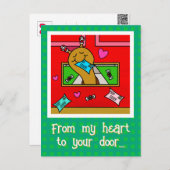 Schattigee Snail Christmas Mail Feestdagenkaart (Voorkant / Achterkant)