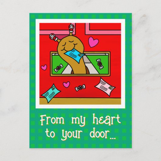 Schattigee Snail Christmas Mail Feestdagenkaart (Voorkant)