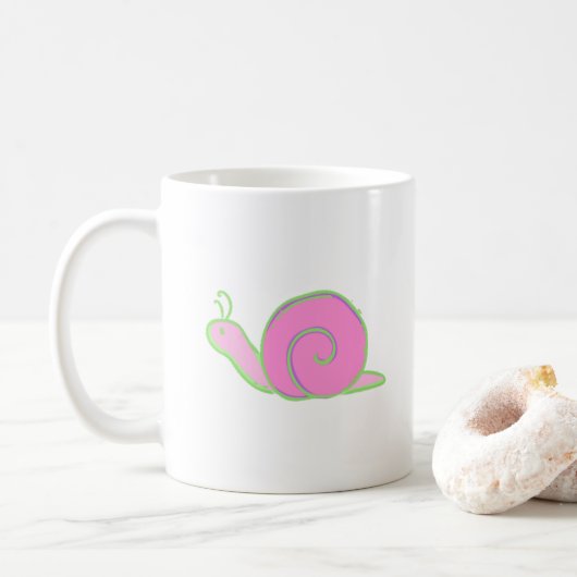 Schattigee Snail Coffee Mok - Ik hou van trage och (Met donut)