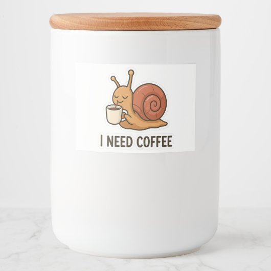 Schattigee Snail Coffee Sticker (Voorkant)
