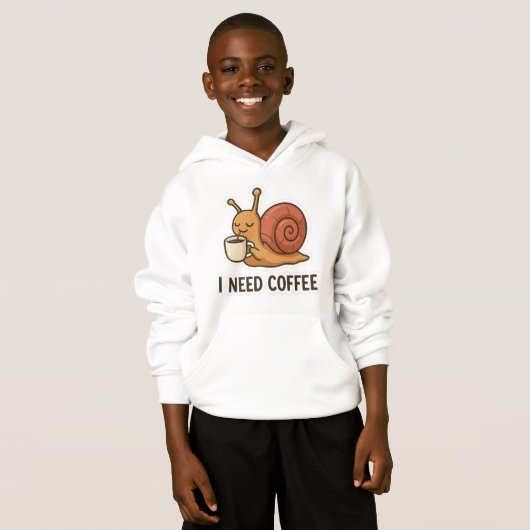 Schattigee Snail Coffee Sticker (Voorkant volledig)