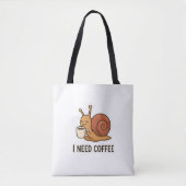 Schattigee Snail Coffee Sticker Tote Bag (Voorkant)