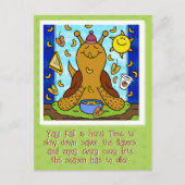 Schattigee Snail Comfort Food Happy Herfst Equinox Briefkaart (Voorkant)