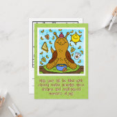 Schattigee Snail Comfort Food Happy Herfst Kleuren Kaart (Voorkant / Achterkant in situ)