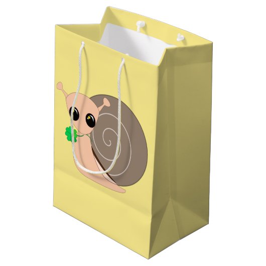 Schattigee Snail Gift Bag Medium Cadeauzakje (Achterkant Gekanteld)