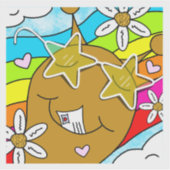 Schattigee Snail Groovy Summer Mail Vinyl Sticker (Voorkant)