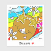 Schattigee Snail Groovy Summer Mail Vinyl Sticker (Vel)