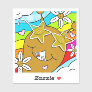 Schattigee Snail Groovy Summer Mail Vinyl Sticker