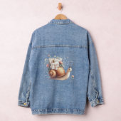 Schattigee Snail Mail Bloemen Pastel Illustratie Denim Jacket (Hangar)