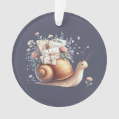 Schattigee Snail Mail Bloemen Pastel Illustratie Ornament (voorkant)