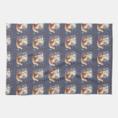 Schattigee Snail Mail Bloemen Pastel Illustratie Theedoek (Horizontaal)