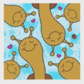 Schattigee Snail Miles van Smiles Vriendschap Viny Sticker (Voorkant)