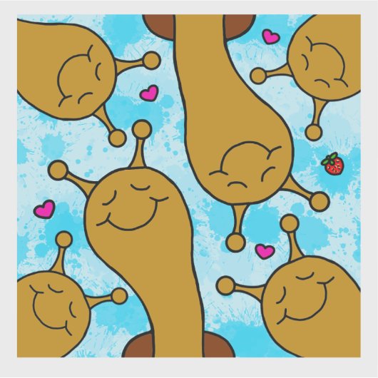 Schattigee Snail Miles van Smiles Vriendschap Viny Sticker (Voorkant)