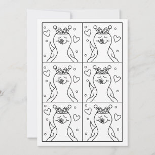 Schattigee Snail Pop Art Bunny Ears Paaskolor   Feestdagenkaart