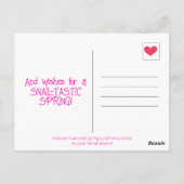 Schattigee Snail Sending Smiles Spring | Briefkaart (Achterkant)