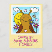 Schattigee Snail Sending Smiles Spring | Briefkaart (Voorkant)