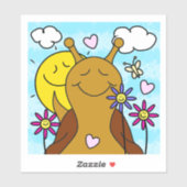 Schattigee Snail Sending Smiles Spring | vinyl Sticker (Vel)