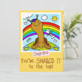 Schattigee Snail SNAILED IT Afstuderen Kleuren Kaart (Staand voorkant)