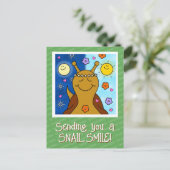 Schattigee Snail Spring Equinox zegeningen Briefkaart (Staand voorkant)