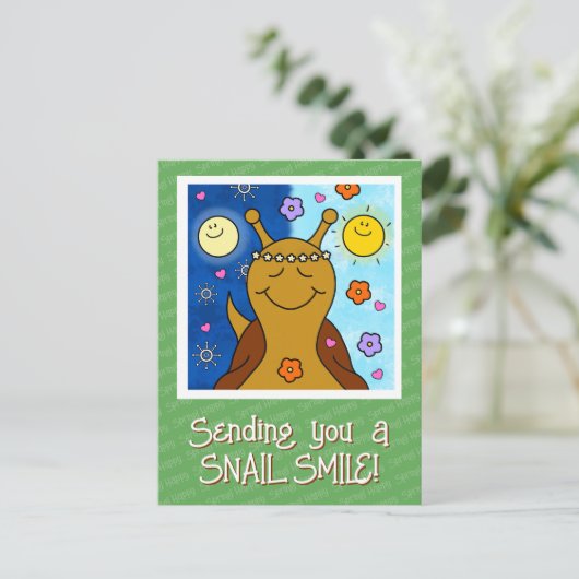 Schattigee Snail Spring Equinox zegeningen Briefkaart (Staand voorkant)
