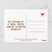 Schattigee Snail Spring Equinox zegeningen Briefkaart (Achterkant)