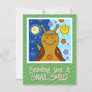 Schattigee Snail Spring Equinox zegeningen Briefkaart