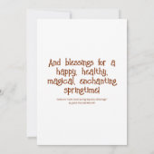 Schattigee Snail Spring Equinox zegeningen | groet Kaart (Achterkant)