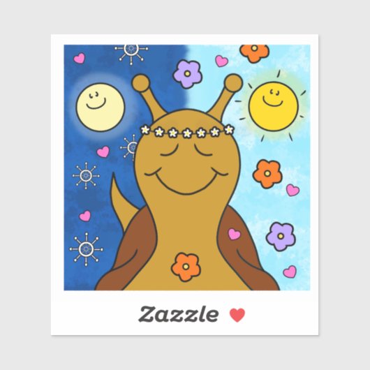 Schattigee Snail Spring Equinox zegeningen | vinyl Sticker (Vel)