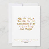 Schattigee Snail St Patricks Day | Feestdagenkaart (Achterkant)