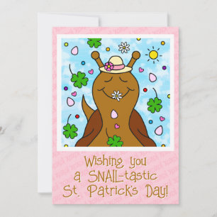 Schattigee Snail St Patricks Day   Feestdagenkaart