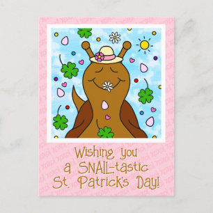 Schattigee Snail St Patricks Day Feestdagenkaart