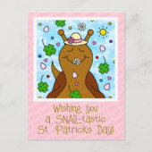 Schattigee Snail St Patricks Day | Feestdagenkaart (Voorkant)