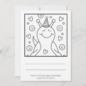 Schattigee Snail Sweet Little Birthday Kleuren | Kaart (Achterkant)