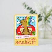 Schattigee Snail Teacher Appreciation Day Bedankt Briefkaart (Staand voorkant)