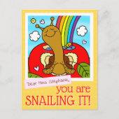 Schattigee Snail Teacher Appreciation Day Bedankt Briefkaart (Voorkant)