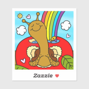 Schattigee Snail Teacher Waardering Vinyl Sticker