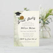 Schattigee Snail Thema Graduation Party Invitation Kaart (Staand voorkant)