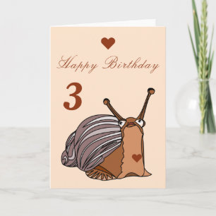 Schattigee Snail Verjaardag Kaart - 