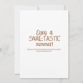 Schattigee Snail Zomer Zonnewende Leuk Kleuren Kaart (Achterkant)