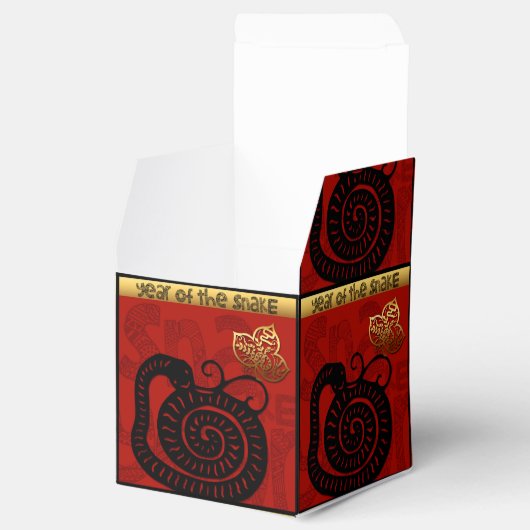 Schattigee Snake Chinees Jaar 2025 Zodiac Verjaard Bedankdoosjes (Geopend)