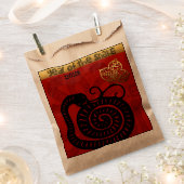 Schattigee Snake Chinees Jaar 2025 Zodiac Verjaard Bedankzakje (Geknipt)