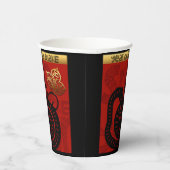 Schattigee Snake Chinees Jaar 2025 Zodiac Verjaard Papieren Bekers (Rechts)