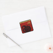 Schattigee Snake Chinees Jaar 2025 Zodiac Verjaard Vierkante Sticker (Envelop)