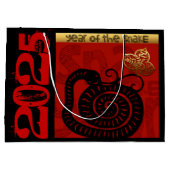 Schattigee Snake Chinees Nieuwjaar Zodiac Verjaard Groot Cadeauzakje (Achterkant)