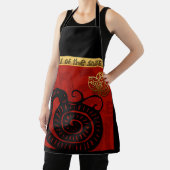 Schattigee Snake Chinees Nieuwjaar Zodiac Verjaard Schort (Insitu)