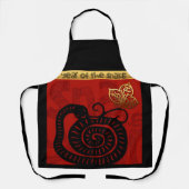 Schattigee Snake Chinees Nieuwjaar Zodiac Verjaard Schort (Voorkant)