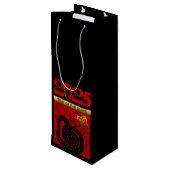 Schattigee Snake Chinees Nieuwjaar Zodiac Verjaard Wijn Cadeautas (Achterkant Gekanteld)