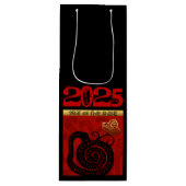 Schattigee Snake Chinees Nieuwjaar Zodiac Verjaard Wijn Cadeautas (Voorkant)